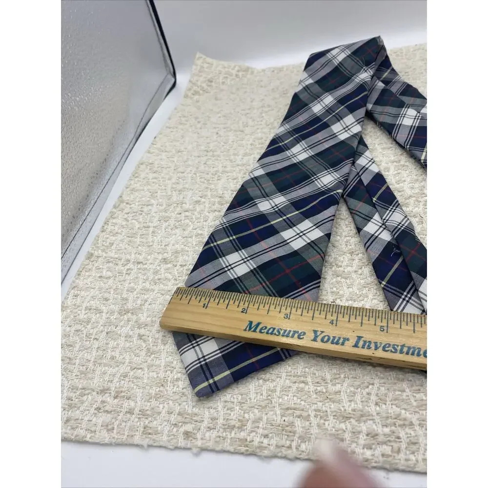 Men's Brooks Brothers Makers Diamond Plaid Pure Silk Woven Tie Green Red Navy